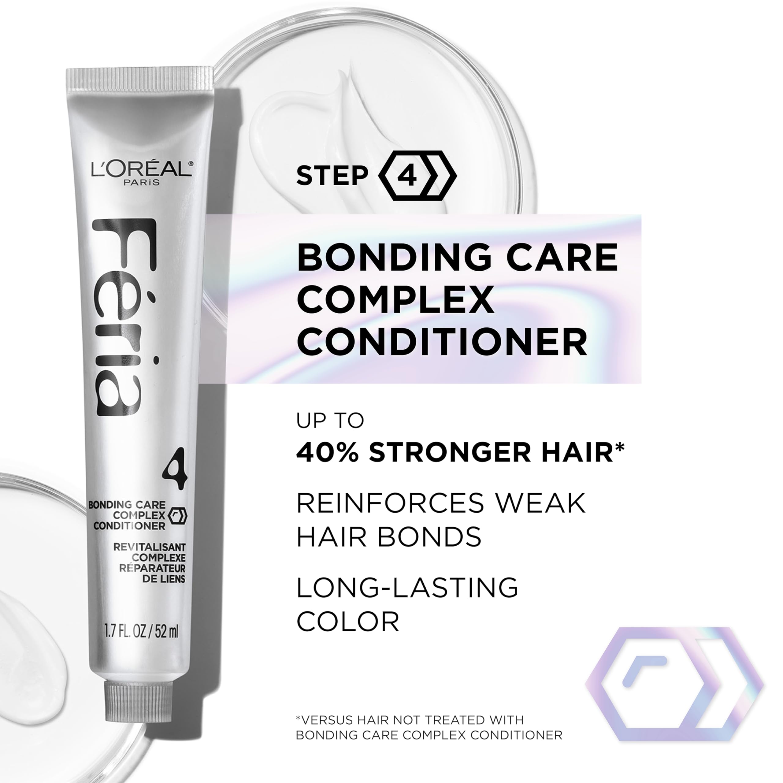 L’Oréal Paris Feria Hyper Platinum Advanced Lightening System Hair Bleach, Lifts Up To 8 Levels, Includes Anti Brass Purple Conditioner, 1 Hair Dye Kit